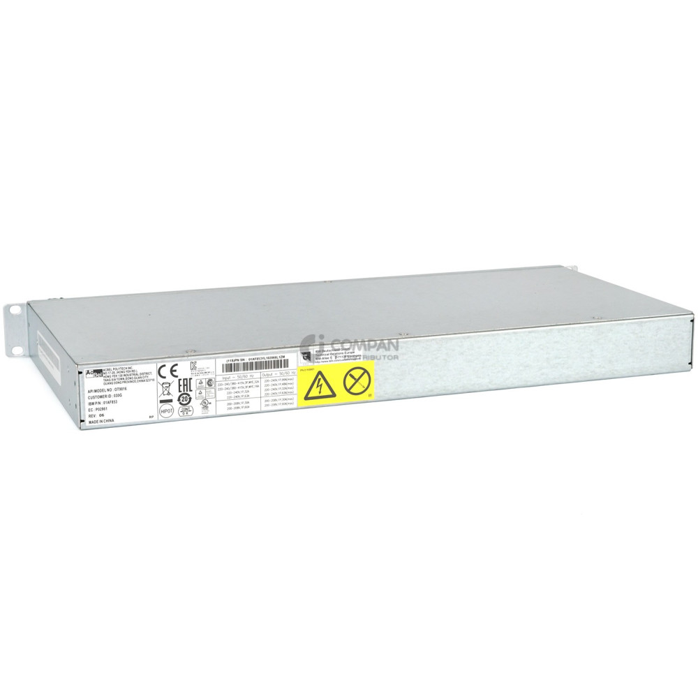 01AF853 IBM PDU INPUT 1 PHASE 12X C13 PDU WITH SIDE MOUNT